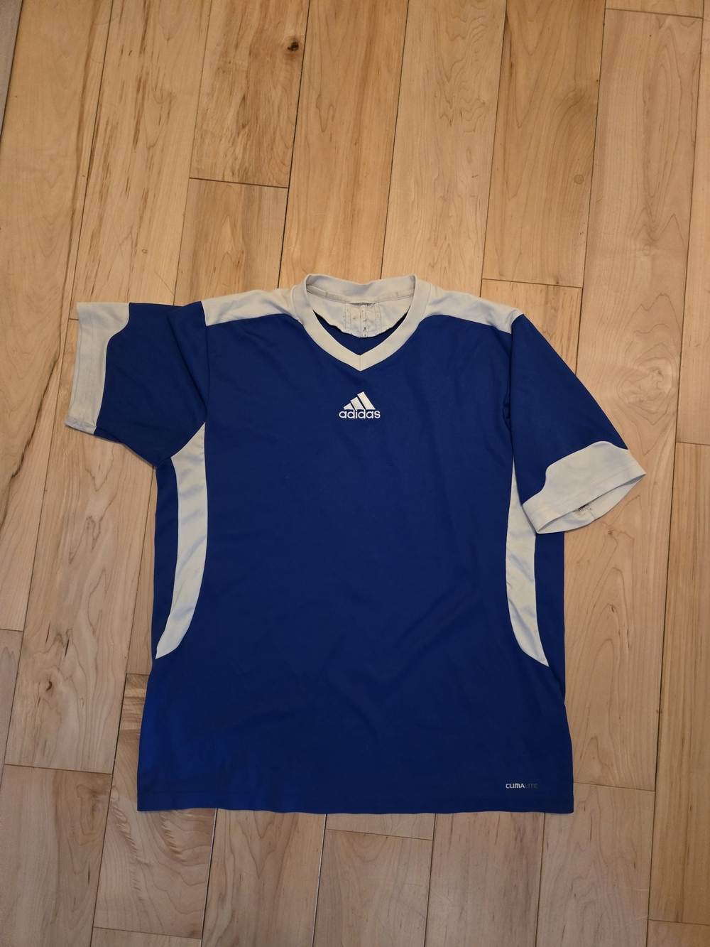 Adidas Men’s Blue Performance Short-Sleeve Shirt